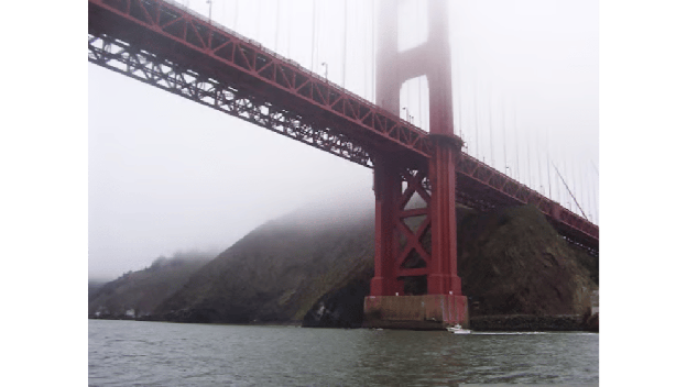 Clearing the Golden Gate for the first time