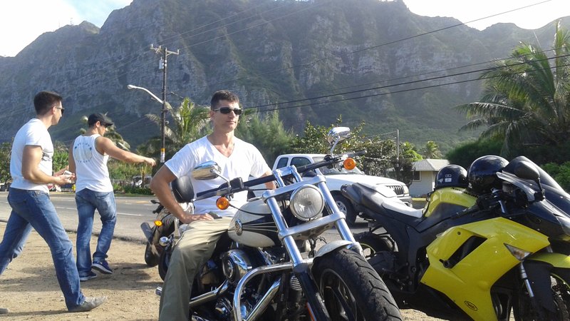 Tain on a motorcycle